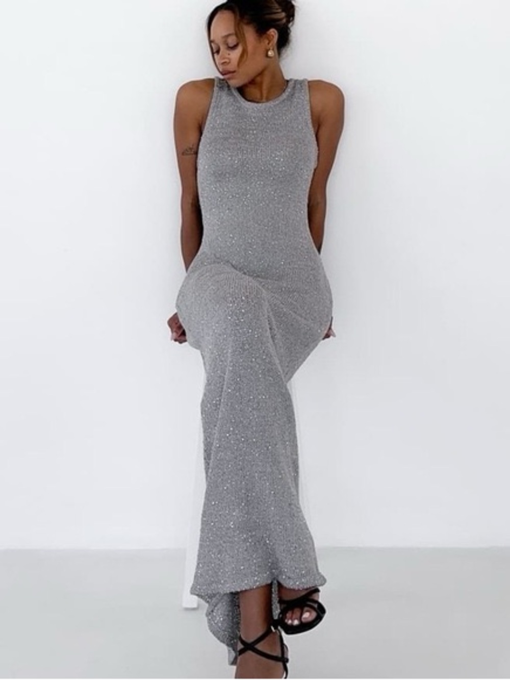 Rumored knit sparkly dress